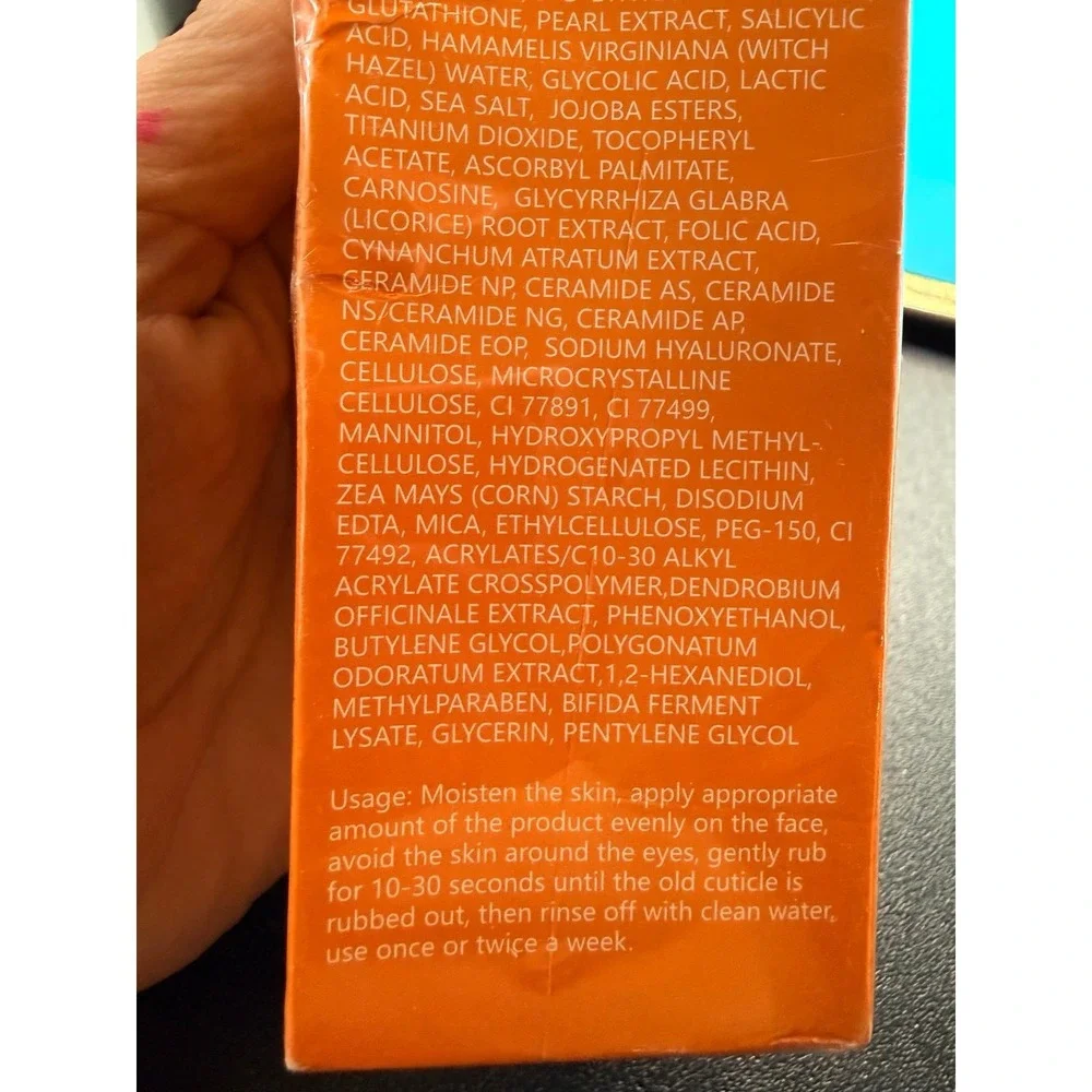 100g Orange Enzymes Facial Skin Exfoliating Brightening Scrub Gel New